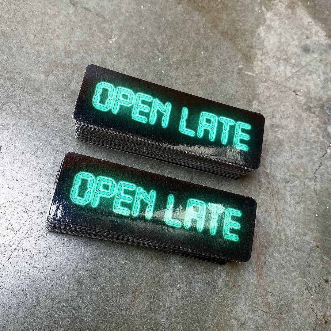 Instagram: Open late 🌙 
.
.
#customstickers #stickers #stickershop #sticker #customdecals #decals #vinylstickers #smallbusiness #custom #vinyldecals #vinyl #labels #cuttingsticker #logo #customsticker #cardecals #stickerart #stickersale #stickercustom #stickerdesign #customlabels #decal #art #graphicdesign #tattoo #decalsticker #design #stickerporn #cartoon #fuegostickers🔥